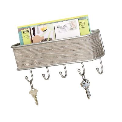 mDesign Wall Mount Metal Mail Organizer Storage Basket - 5 ... - FREE 2 Day Ship