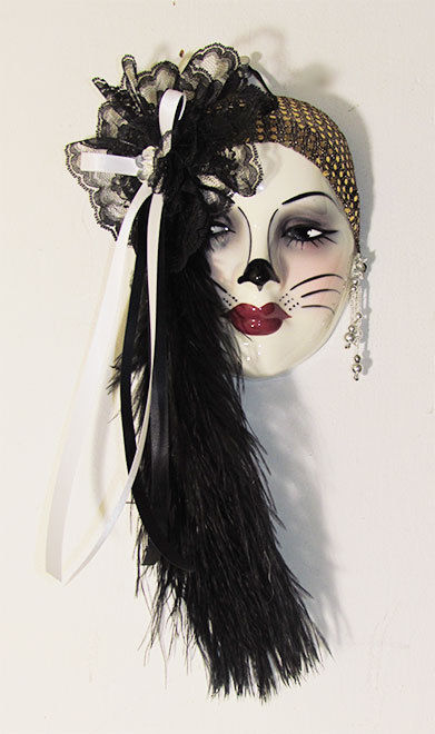 Unique Creations Large Kitty Cat Lady Face Mask Wall Hanging Decor