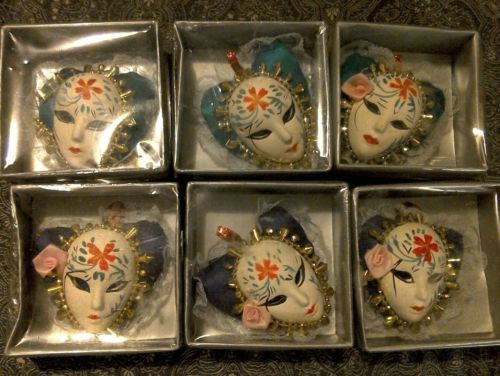 Lot of 6!! Small Ceramic Decorative Masks