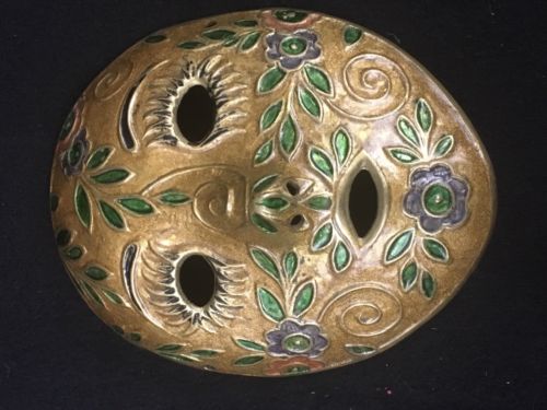 Brass And Enamel Carnival Mask