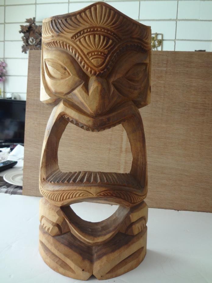 Tribal Tiki Hawaiian  Wall Mask Hand Carved.
