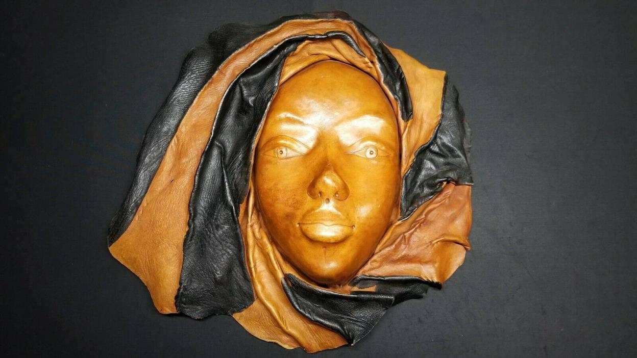 Venetian Style Hard Leather Wrap Wall Decor Face Mask (13