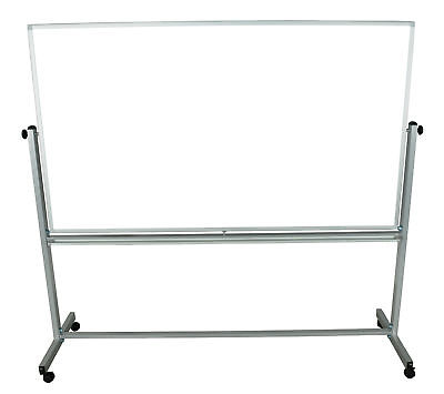 Offex Reversible Magnetic Mobile Whiteboard, 40