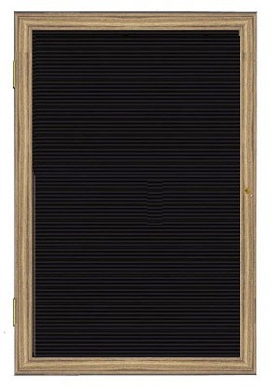 Ghent Wood Frame Oak Finish Enclosed Flannel Letterboard