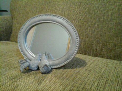 Primitive country oval Rooster mirror