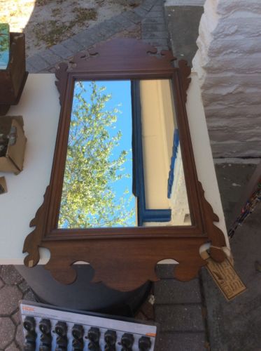 Vintage Cherry Wooden Mirror. 33 X 17. PICK UP ONLY Tampa Fl 33611