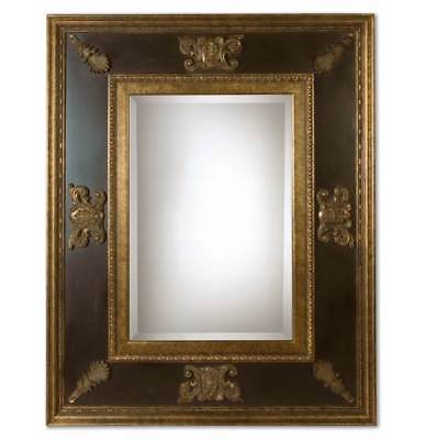 Cadence Mirror in antiqued gold leaf inner & outer edges [ID 97986]
