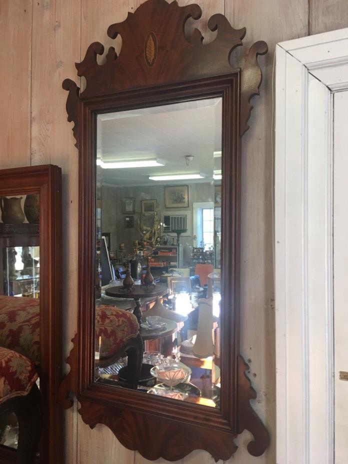 Hekman Queen Anne Chippendale style inlayed Mirror