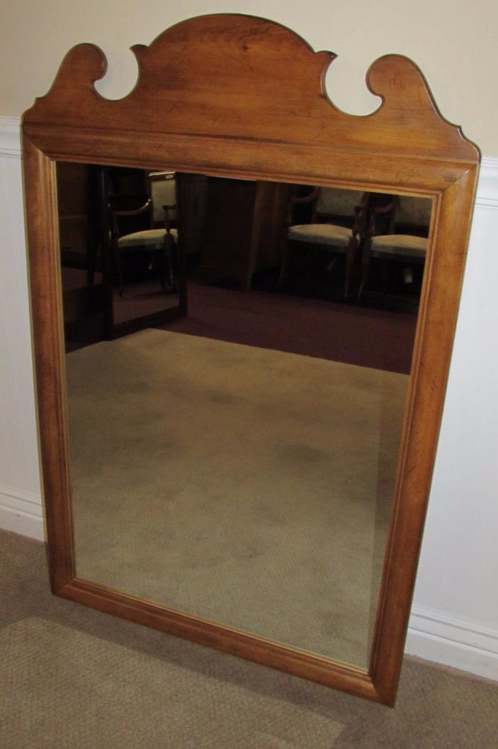 ETHAN ALLEN CIRCA 1776 MAPLE WALL MIRROR, DRESSER MIRROR, 30