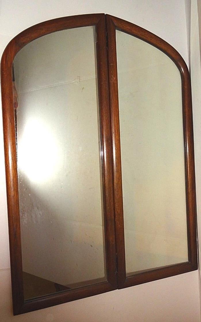 2 VINTAGE ARCHED WOOD MIRRORS--FREE SHIPPING--