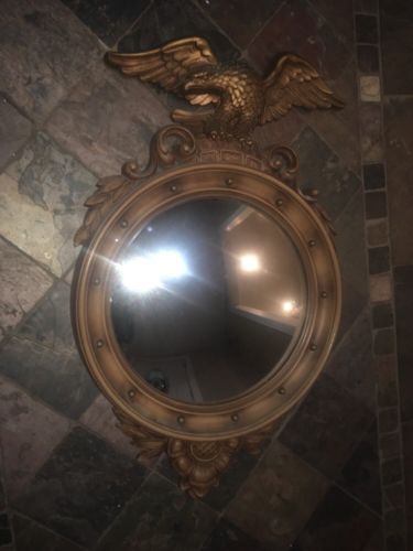Federal Bulls Eye Decorative Eagle Convex Mirror