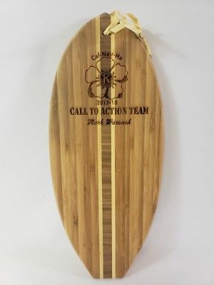 Tropical Decorative Call To Action Team Wooden Shreddin Shape Surfboard Wall Art