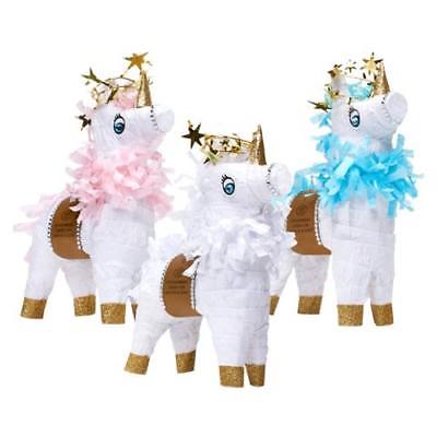 NEW TOPS MALIBU MINI TABLETOP UNICORN PINATA WITH 6 PRIZES