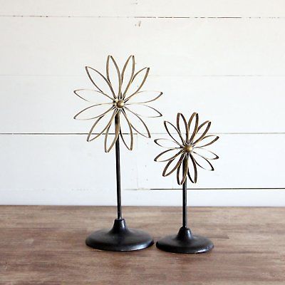 Ebern Designs Piner Cottage Flower Sculpture