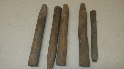 5 Antique Wood Barn oak Pegs Wooden Hand Made American hand hewed 10