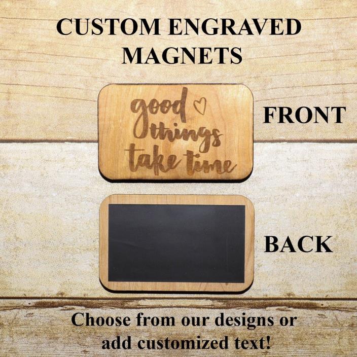 Wood Magnets for Fridge, Laser Engraved, Home Decor, Kitchen Decor