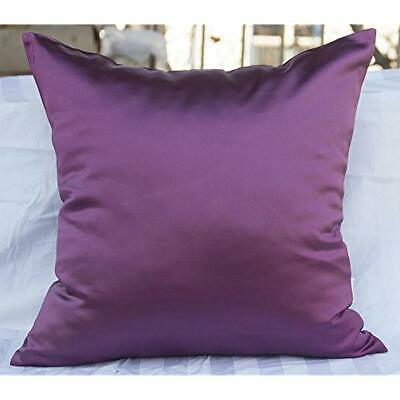 Solid Heavy Satin Decorative Throw Pillow Cover, Shams, Square Pillow Covers, -
