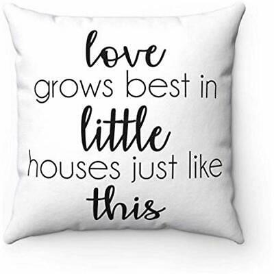 Throw Pillow Cover 18 Inch Quote Words Square Decorative Cushion Pillowcase For