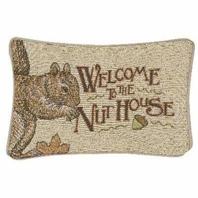 Manual Nuthouse 12.5 X 8.5-Inch Decorative Throw Pillow Home & Kitchen