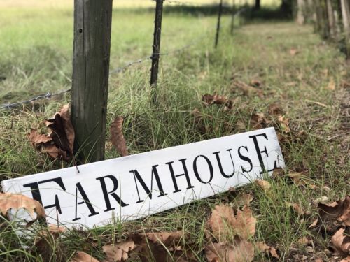 Farmhouse Sign 4ft Long Wood Sign - Country White