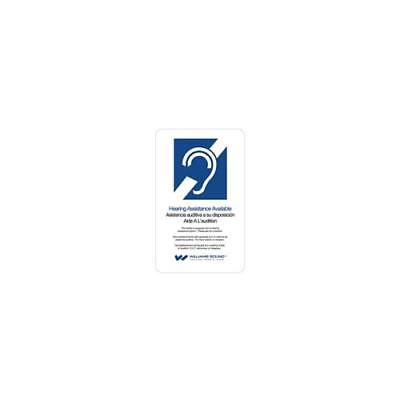 NEW WILLIAMS SOUND ADA WALL PLAQUE FOR HEARING ASSISTANCE