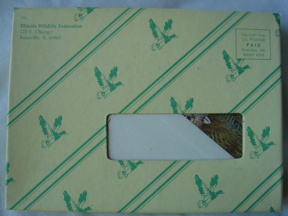 Box of 13 Assorted Blank Note Cards with Envelopes Illinois Wildlife Federation