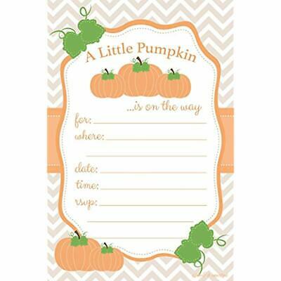 Pumpkin Baby Shower Invitations - Fill (20 Count) With Envelopes Kitchen 