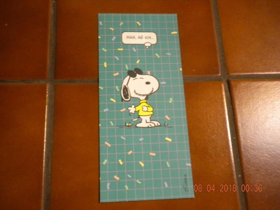 Peanuts Characters Birthday Card with Yellow envelope 