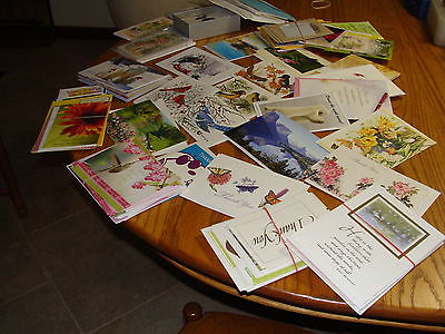116 GREETING CARDS W/ENVELOPES PLUS SEVERALMISC ENVELOPES VARIOUS SENTIMENTS