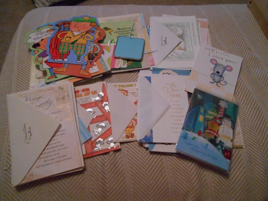 50+ Hallmark Cards, NEW and Unused, All Occasions, Birthday, Get Well,Holidays