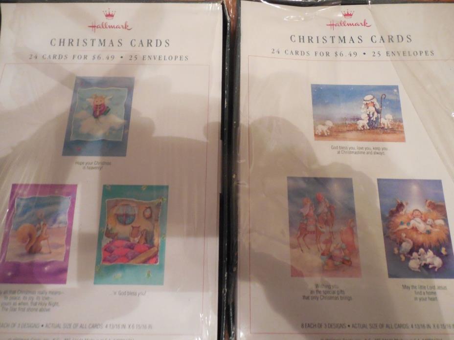 Hallmark Shoebox Christmas Cards Lot of 2 New in Box Cute Religious