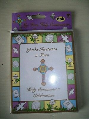 First Communion Invitations-8 Pack