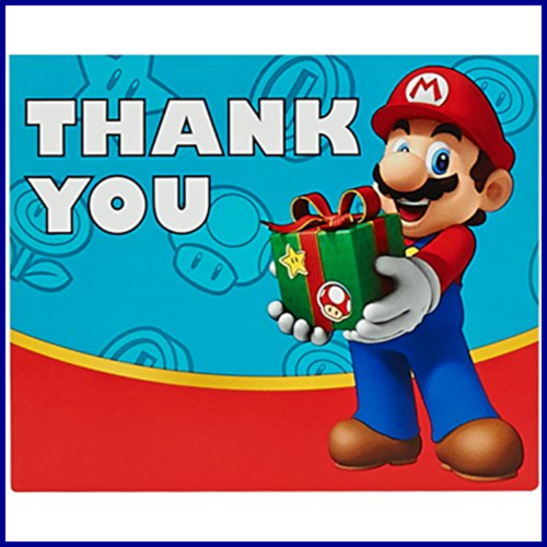Birthdayexpress Super Mario Party Supplies Thank You Notes 8 Boys Toys & Games