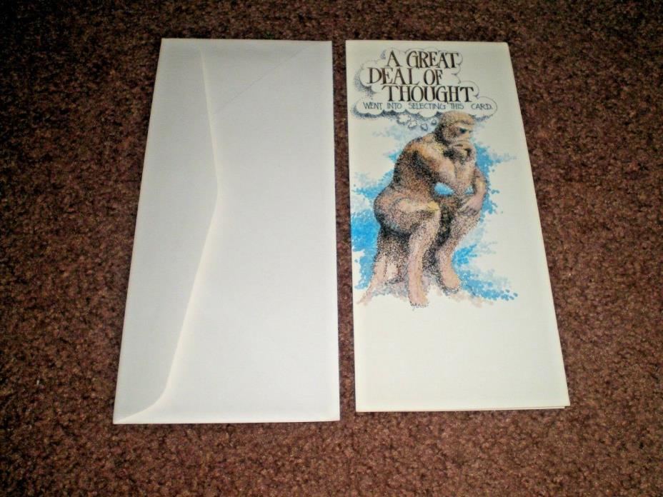 A GREAT DEAL OF THOUGHT WENT INTO THIS CARD,  GREETING CARD NEW - VINTAGE UNUSED