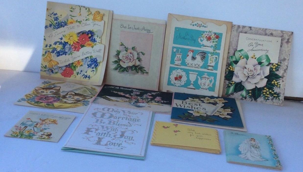 VintageLlot of 21 Assorted Cards with Envelopes,  PP406