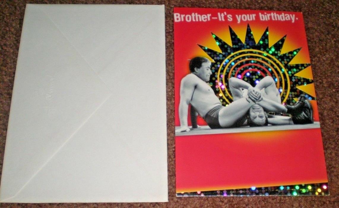 BROTHER IT'S YOUR BIRTHDAY HALLMARK GREETING CARD NEW  VINTAGE UNUSED