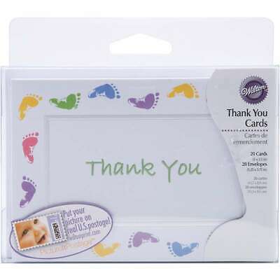 Thank You Cards & Envelopes 20/Pkg Baby Feet 070896881403
