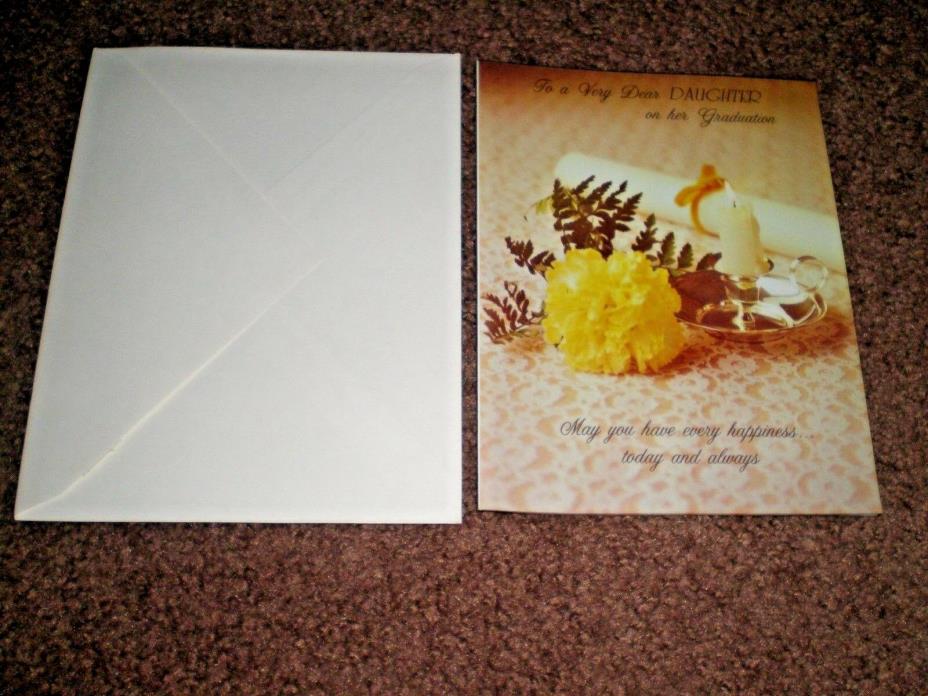 VERY DEAR DAUGHTER GRADUATION PARAMOUNT GREETING CARD  - NEW - VINTAGE UNUSED