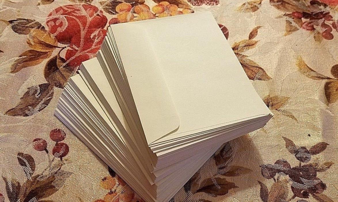 Lot of Eighty (80) Blank Envelopes Ivory Natural 5-5/8