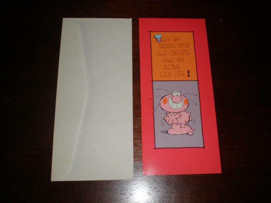 OLDER AGE HUMOR HAPPY BIRTHDAY GREETING CARD -  - NEW - VINTAGE UNUSED