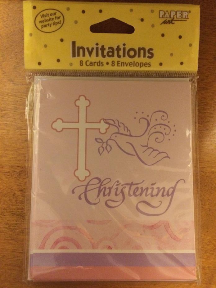 (48) Faithful Dove Pink Invitations 