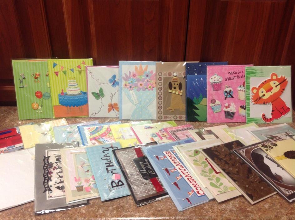 B9 Lot of 30 Handmade All Occasion Greeting Cards, Paper Magic Group