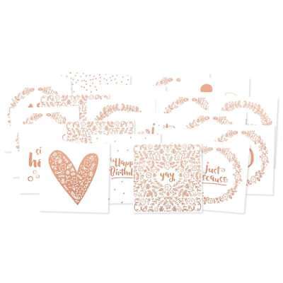 Kaisercraft Kaiser Style Greeting Cards W/Envelopes Bulk Rose Gol 883416398264