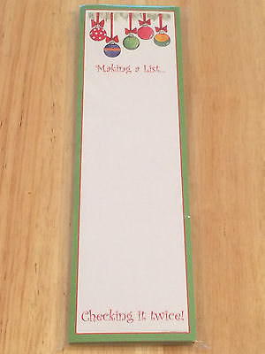 MAKING A LIST Checking it Twice! Christmas Magnetic Note Pad Lula Bell Art ~ NEW