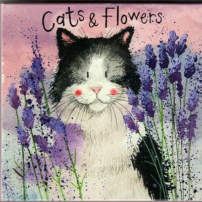 Alex Clark Art - Notelet Box - Cats & Flowers - NEW