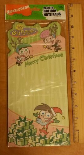 Nickelodeon Magnetic Holiday Note Pads Merry Christmas Fairly Odd Parents NEW