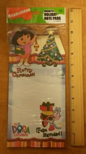 Nickelodeon Magnetic Holiday Note Pads Merry Christmas Dora the Explorer NEW