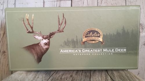 Cabela's America's Greatest Mule Deer Blank Note Card Collection Gift Box 12