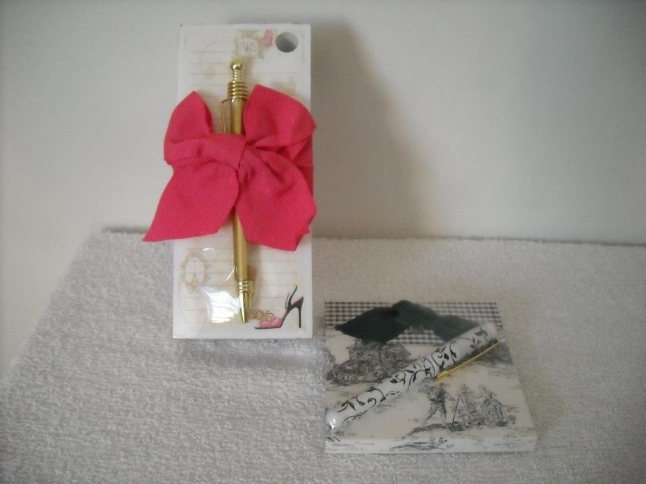 2 Note Pads with Pens Grocery List To Do Notes Pads New Sealed