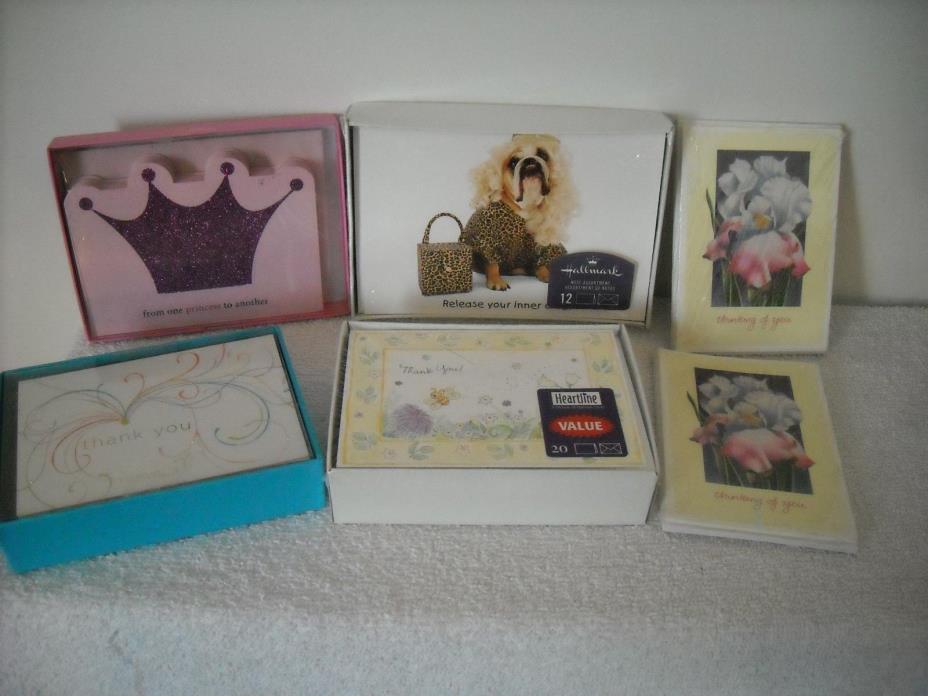 Lot of 6 Boxes Various Occasion Blank Note Cards with Envelopes Set NEW & SEALED